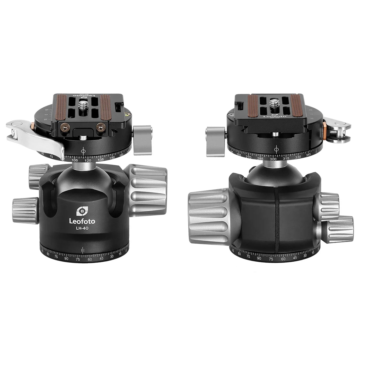 Leofoto LH Series LH-40PCL 40mm Low Profile Dual Panorama  Ball Head with Arca Swiss Style QR Plate - Max Load 20kg