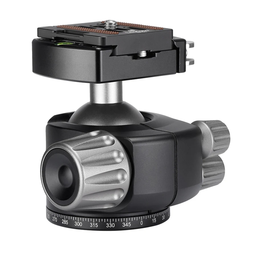 Leofoto LH Series LH-40LR 40mm low profile ball head with NP-50 Quick Release Plate