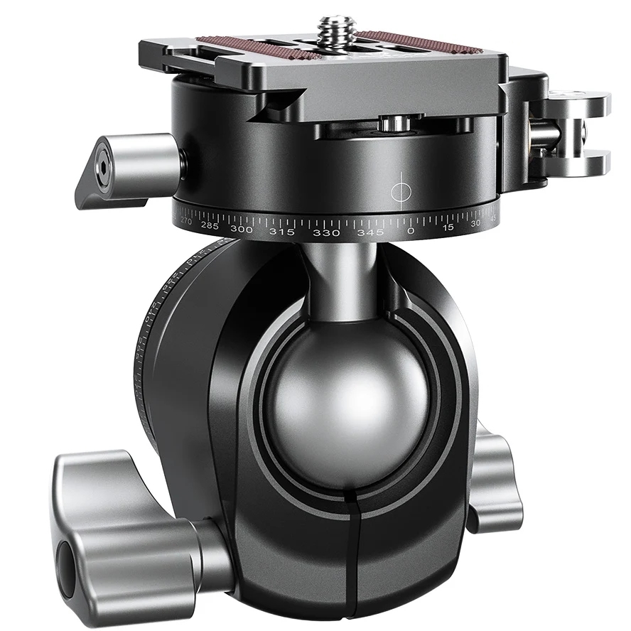 Leofoto LH Series LH-30PCL 30mm Low Profile Ball Head with PCL-52 Panning Clamp and QR Lock System - Max Load 15kg