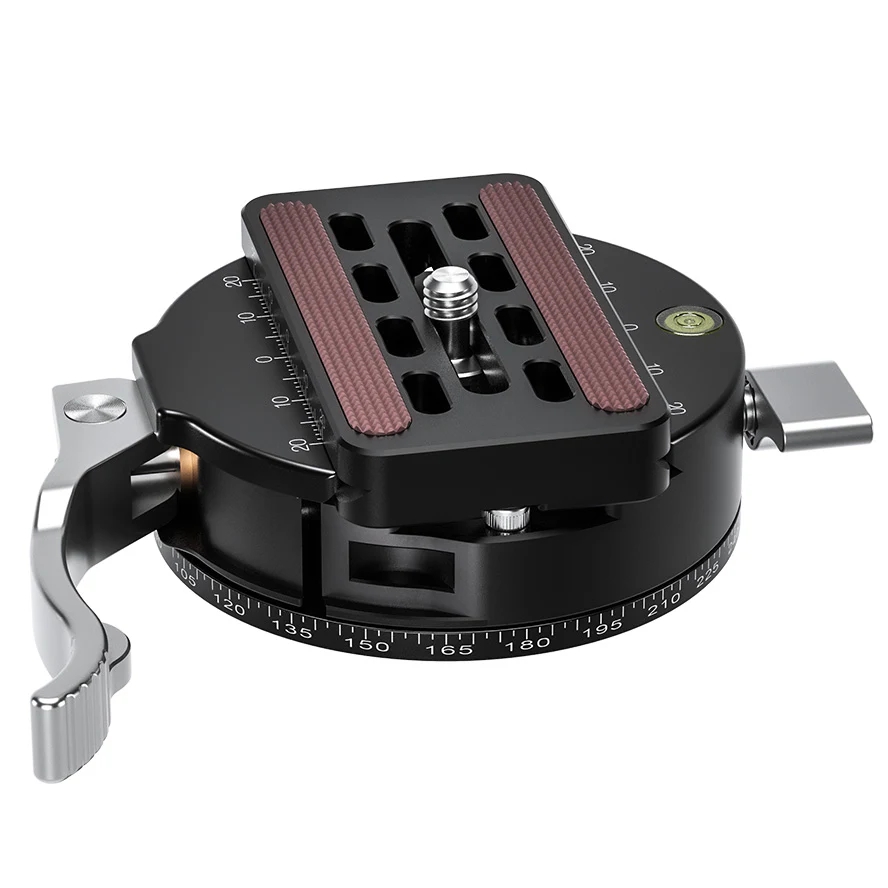 Leofoto LH Series LH-55PCL 36mm Low Profile Ball Head with PCL-70 Panning Clamp and QR Lock System - Max Load 25kg