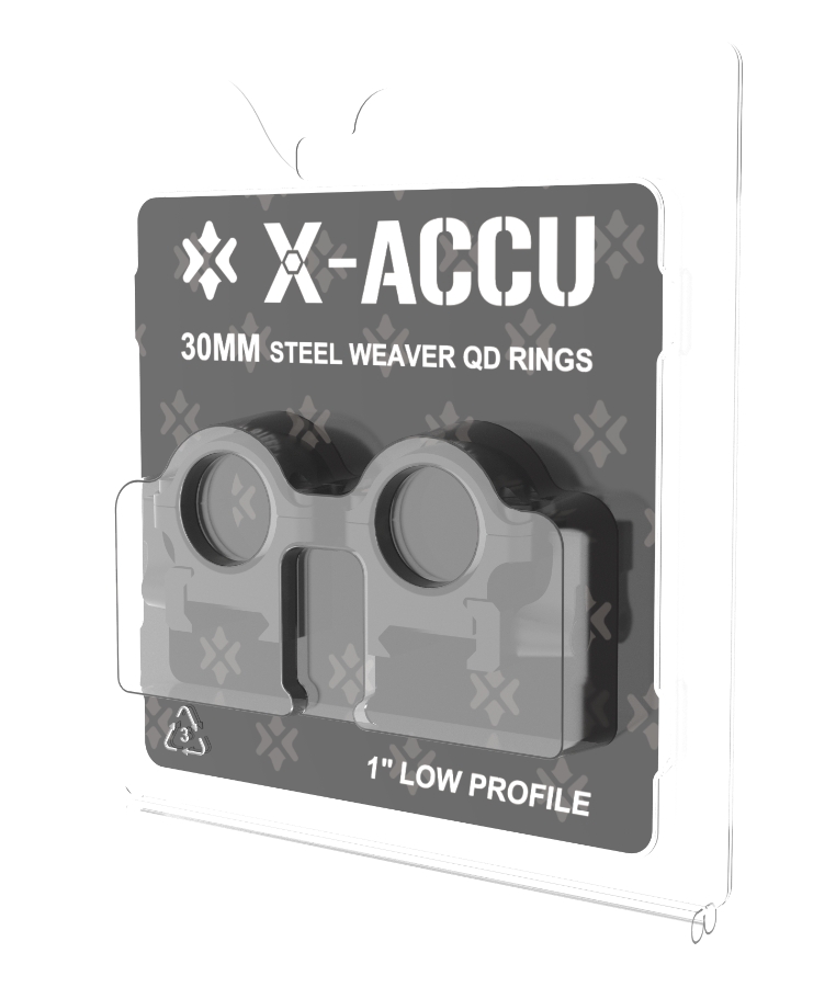 Vector Optics 30mm Steel Weaver QD Rifle Scope Rings - 1" Low Profile