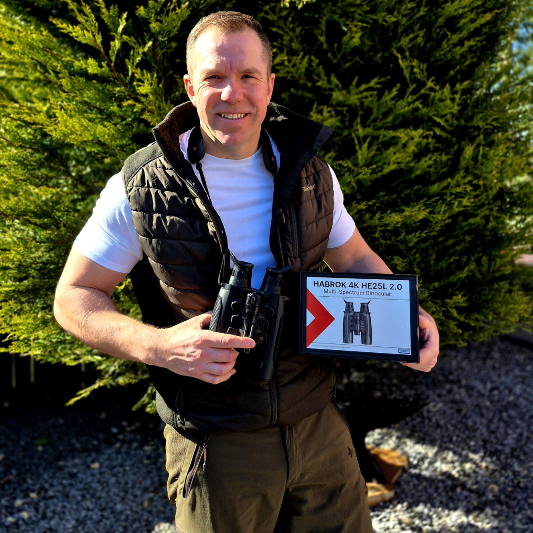 WIN A: HIKMICRO Habrok 4K 2.0 HE25L Multi-Spectrum Thermal / Digital Binoculars with LRF - 25mm 18mk 256x192px with 4K Optical Camera and Harness