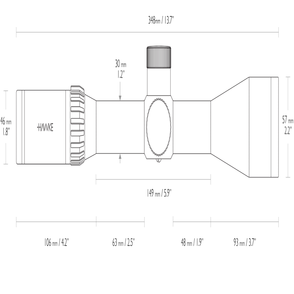 HAWKE Airmax 30 WA SF 4-16x50 AMX IR Reticle Rifle Scope