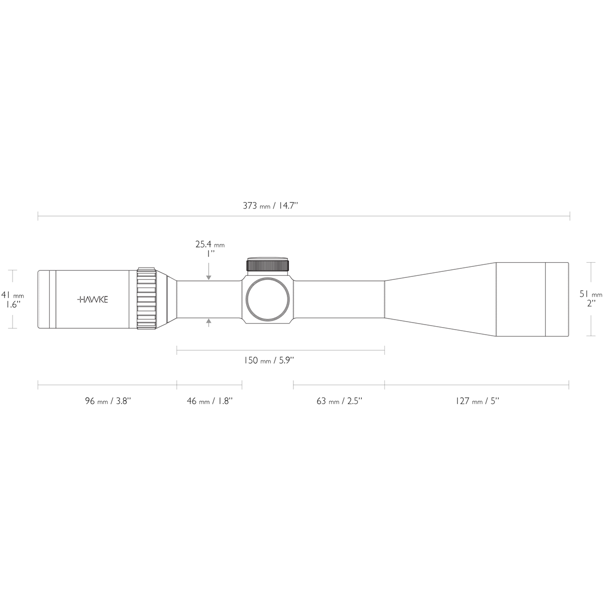 Hawke Vantage SF 6-24x44 Half Mildot Rifle Scope