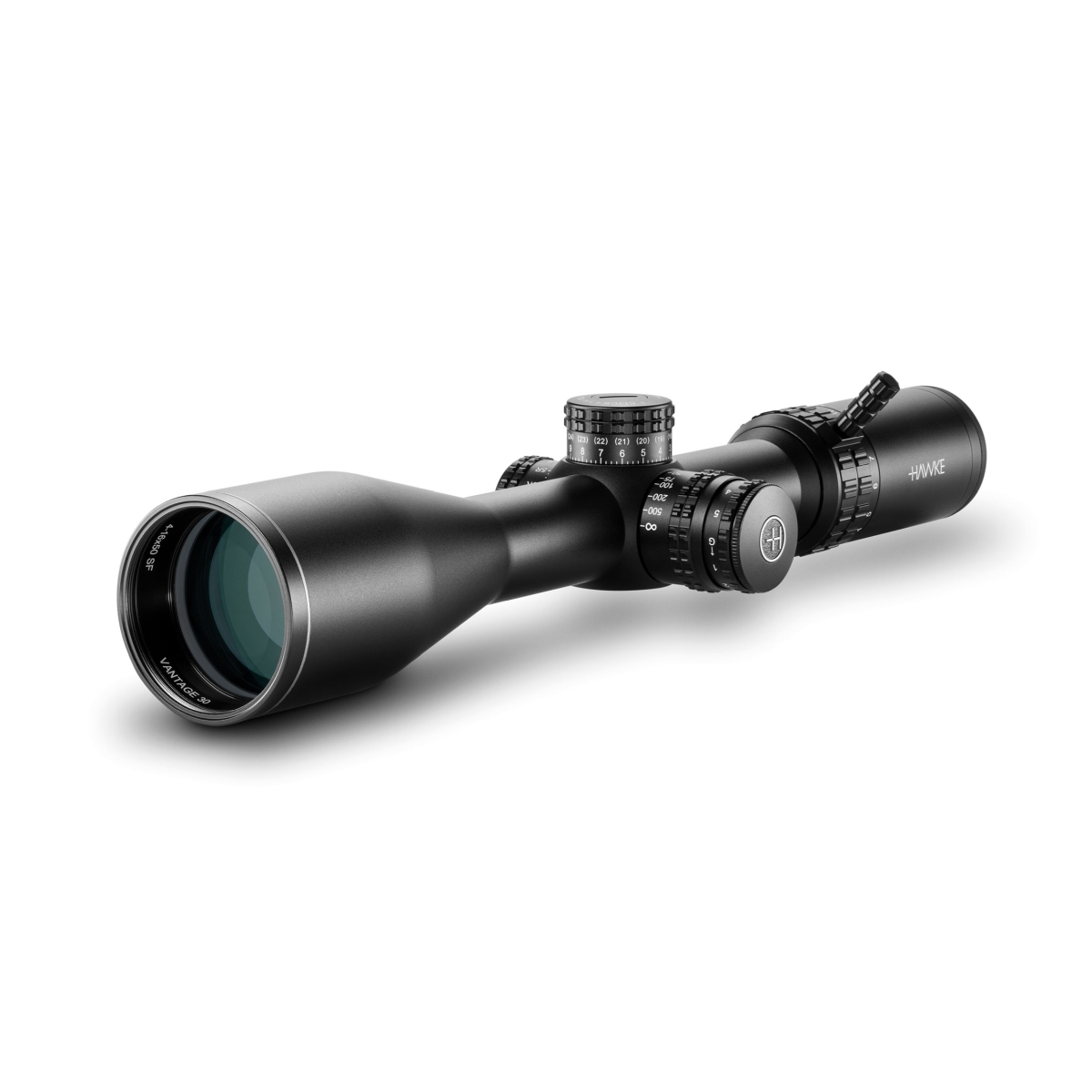 Hawke Vantage HD 30 4-16x50 SFP IR Rimfire .22 LR 16x 1/4MOA 30mm Rifle Scope