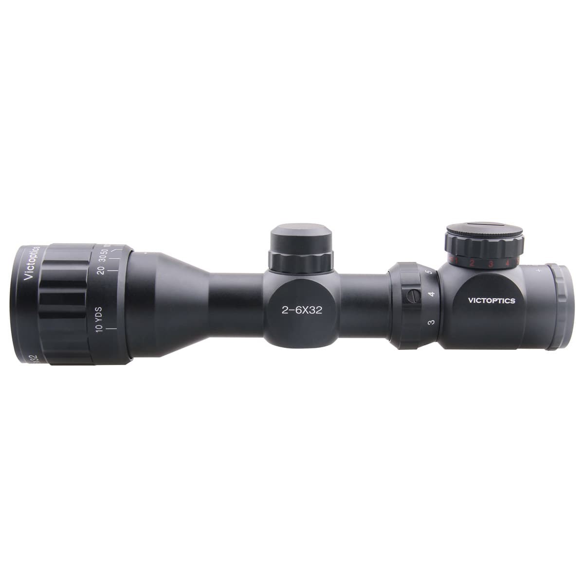 Victoptics 2-6 x 32 AOE SFP Illuminated Rangefinder reticle Rifle Scope - Free Mounts