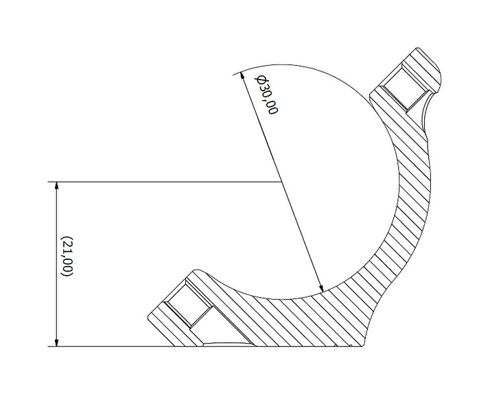 Spuhr HB30-21D 30mm Interface Blaser Saddle Scope Rings - 2x Interfaces