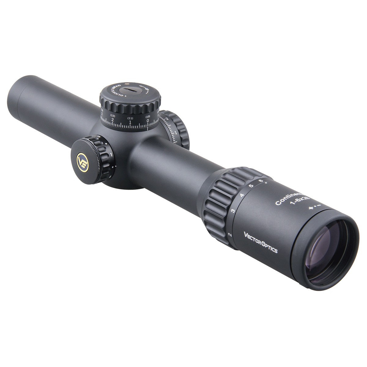 Vector Optics Continental 1-6x28 FFP Illuminated 34mm Tactical VCT-BNW 0.1 MRAD Rifle Scope