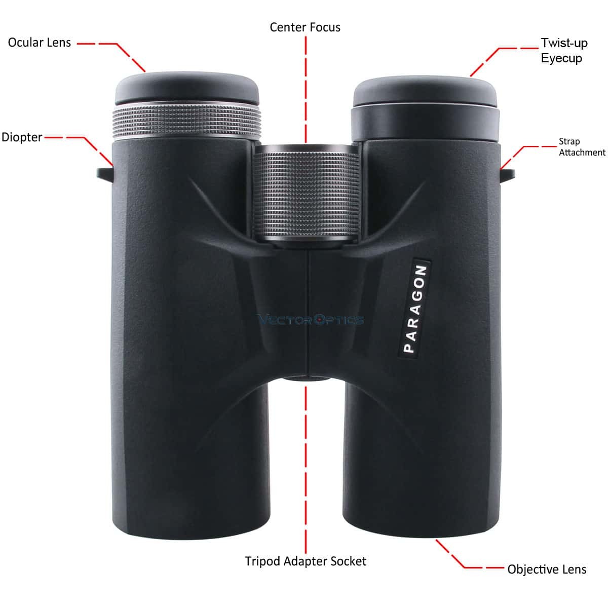 Vector Paragon 8x42 Roof Prism Rubber Armoured Binoculars