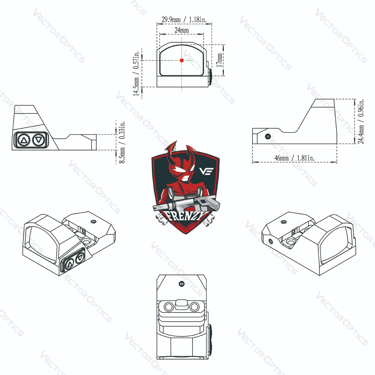 WIN A: Vector Frenzy 1x17x24 Red Dot 3MOA IP6 (TEK)
