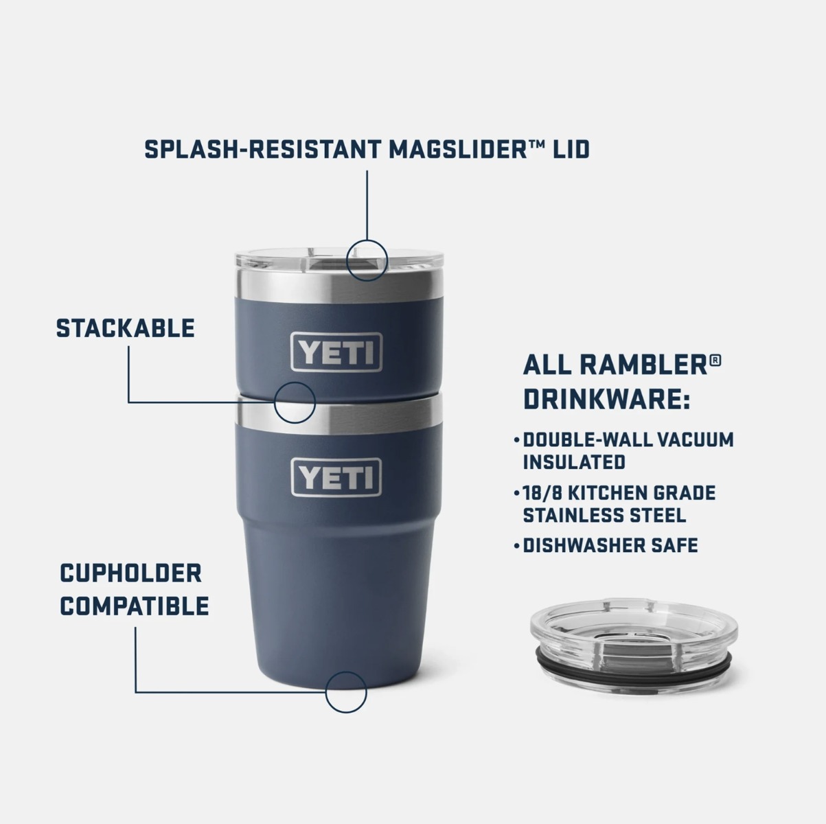 WIN A LOW ODDS: YETI Rambler® 16 oz (473 ml) Stackable Cup With MagSlider™ Lid - Black