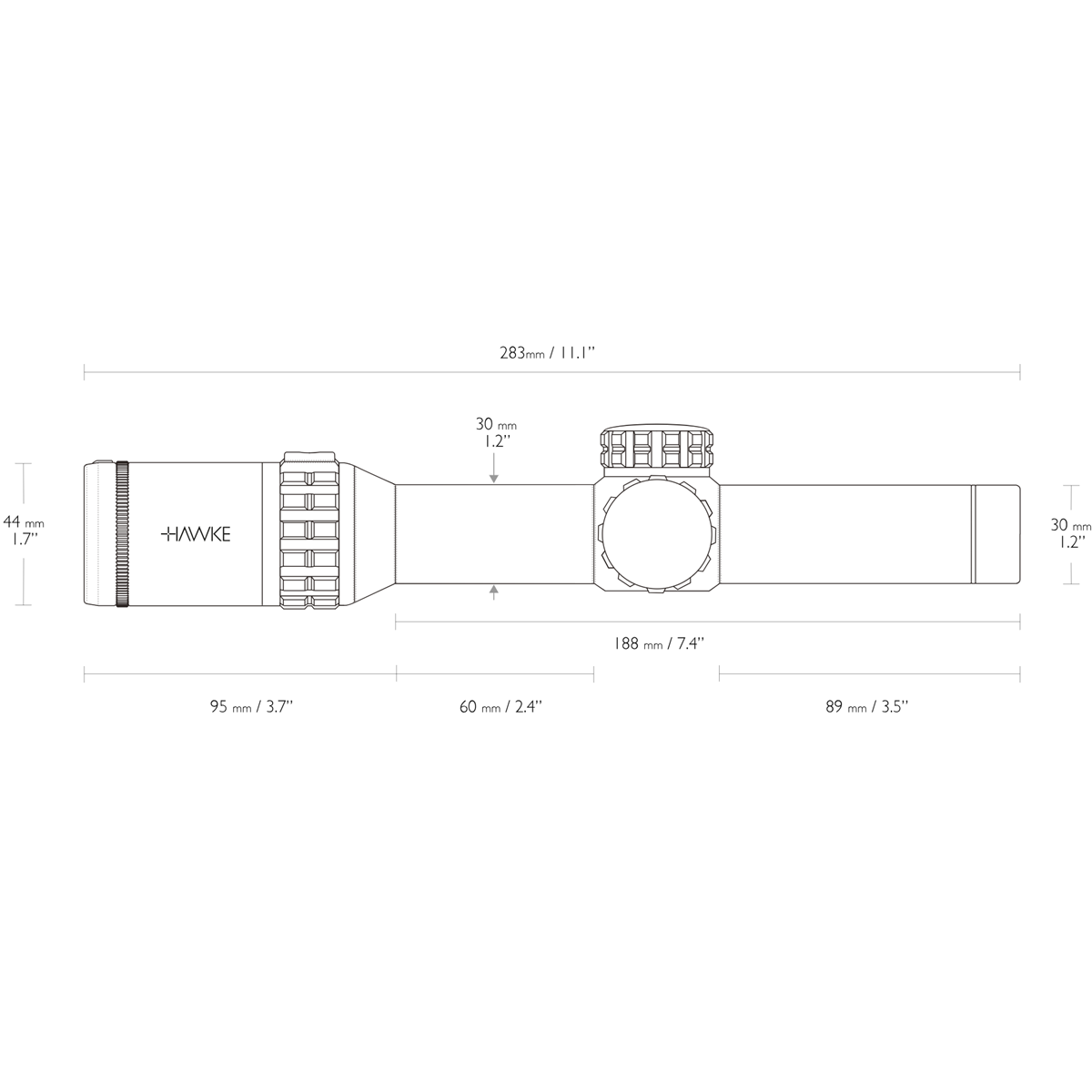 Hawke Frontier 30 1-6x24 L4A Dot IR Rifle Scope