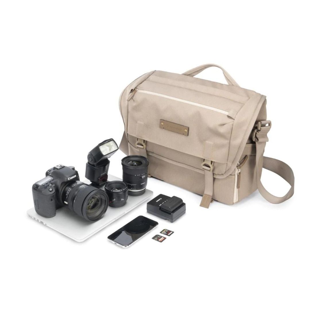 Vanguard Range 38 BG 17 Litre Shoulder Bag with Internal Travel Compartment (To 41cm Folded) - Stone