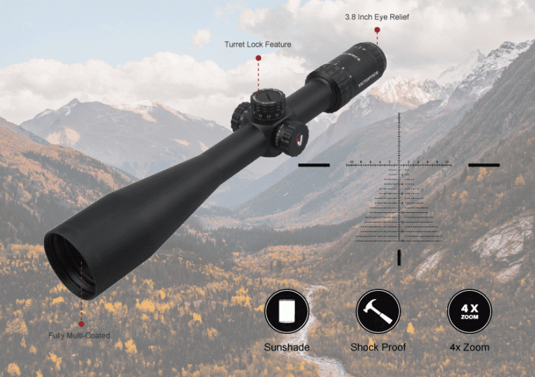 Vector Optics VictOptics S4 6-24x50 FFP VIS-FMIL 1/10MIL 30mm Rifle Scope