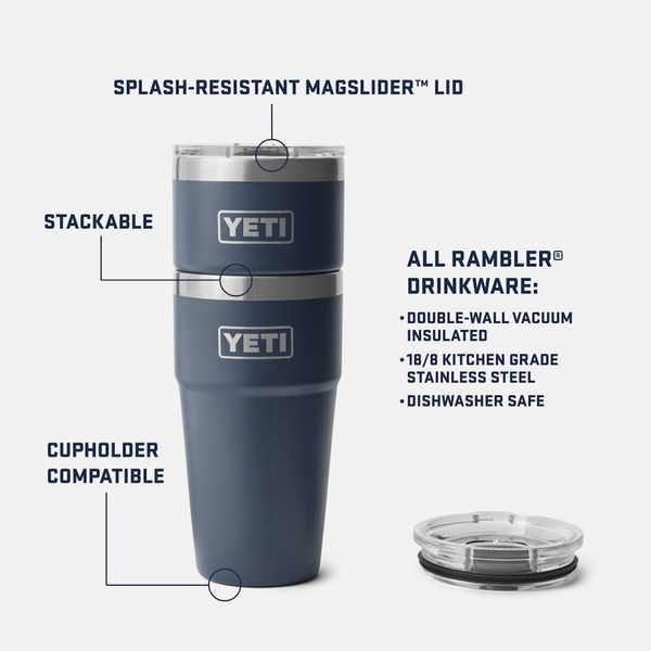 WIN A: YETI Rambler® 20 oz (591 ml) Black Stackable Cup with MagSlider™ Lid 
