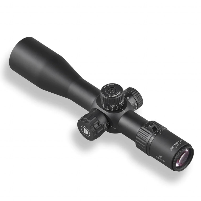 WIN A: Discovery Optics HT 4-16x40 FFP Non-Illuminated 1/4 MOA Side Focus Locking Turret Target Shooting Rifle Scope w/ Picatinny Rings