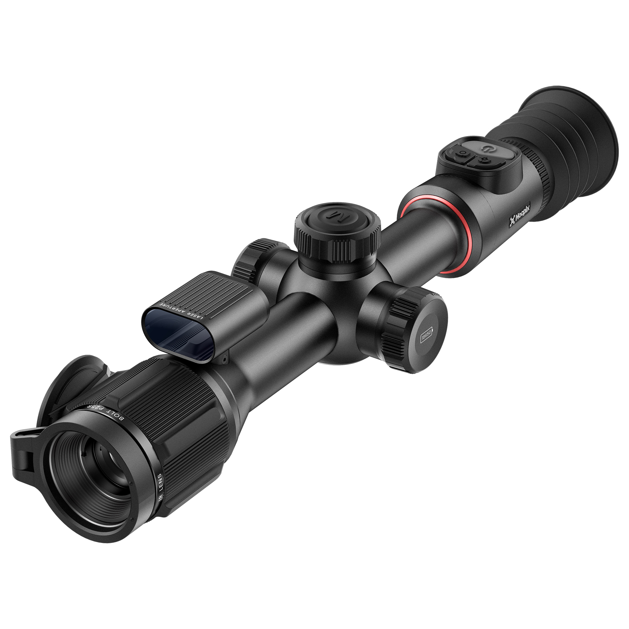 NocPix Bolt P25R Thermal Imaging LRF Rifle Scope with Ballistics Calculator - 25mm, 256x192, ≤20mK, 12μm