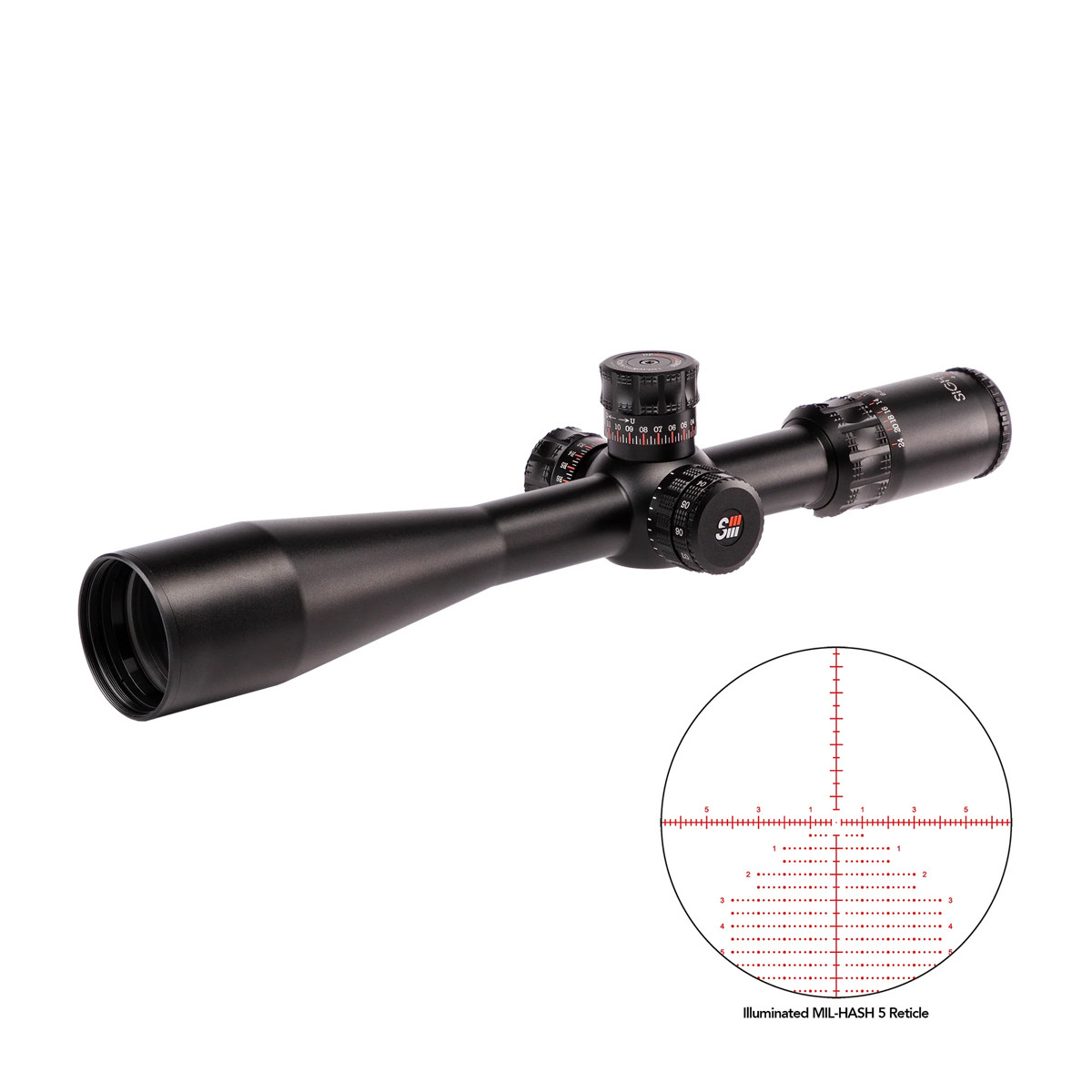 Sightron SIII 6-24x50 Precision Long Range IR Zero Stop MH-5 30mm Rifle Scope