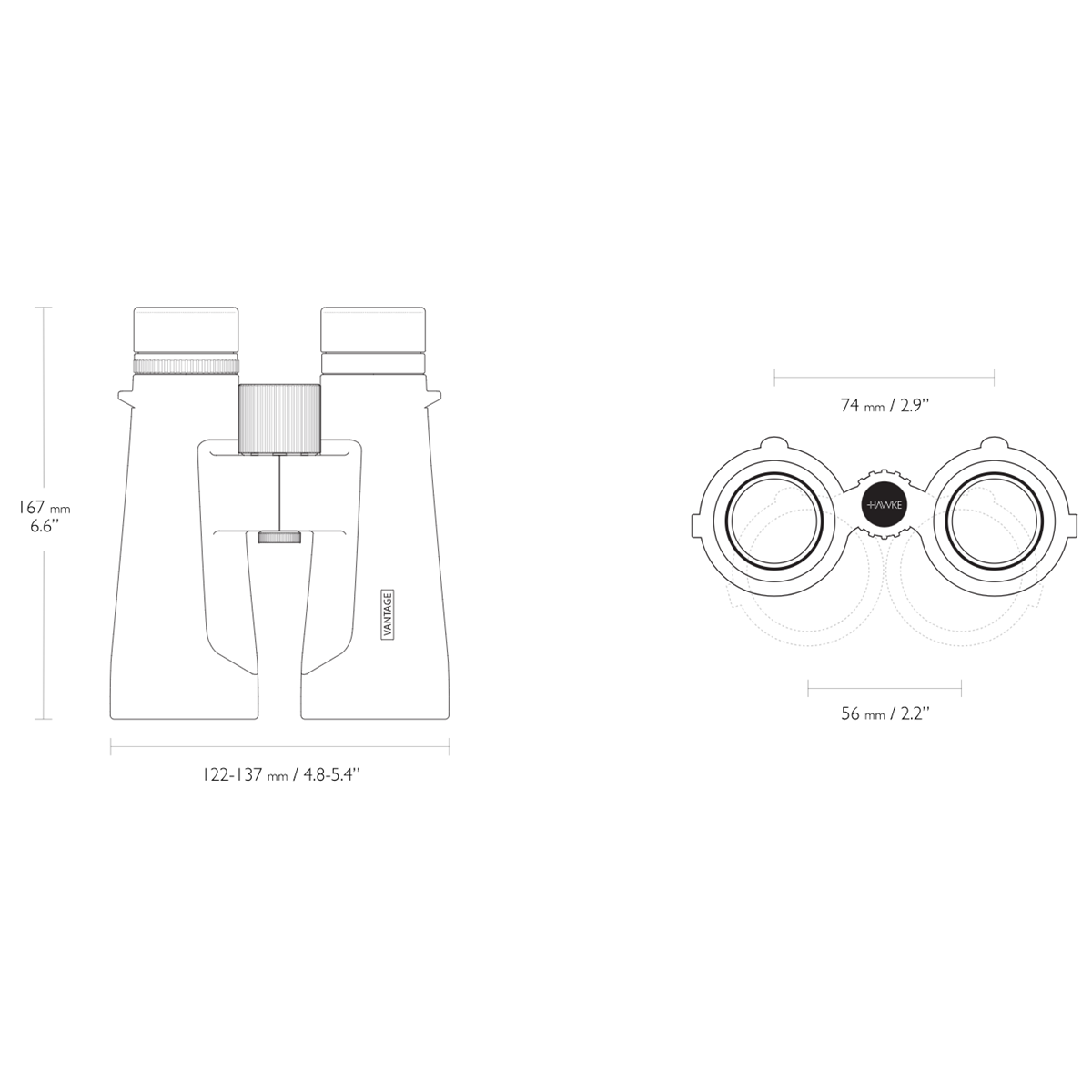 Hawke Vantage 10x50 Binocular - Green