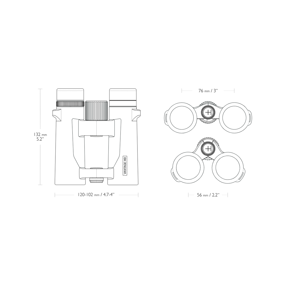 Hawke Vantage HD 10x34 Mid-Size Binoculars