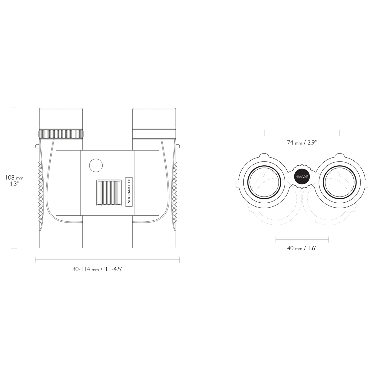 Hawke Endurance ED 8x25 Binocular