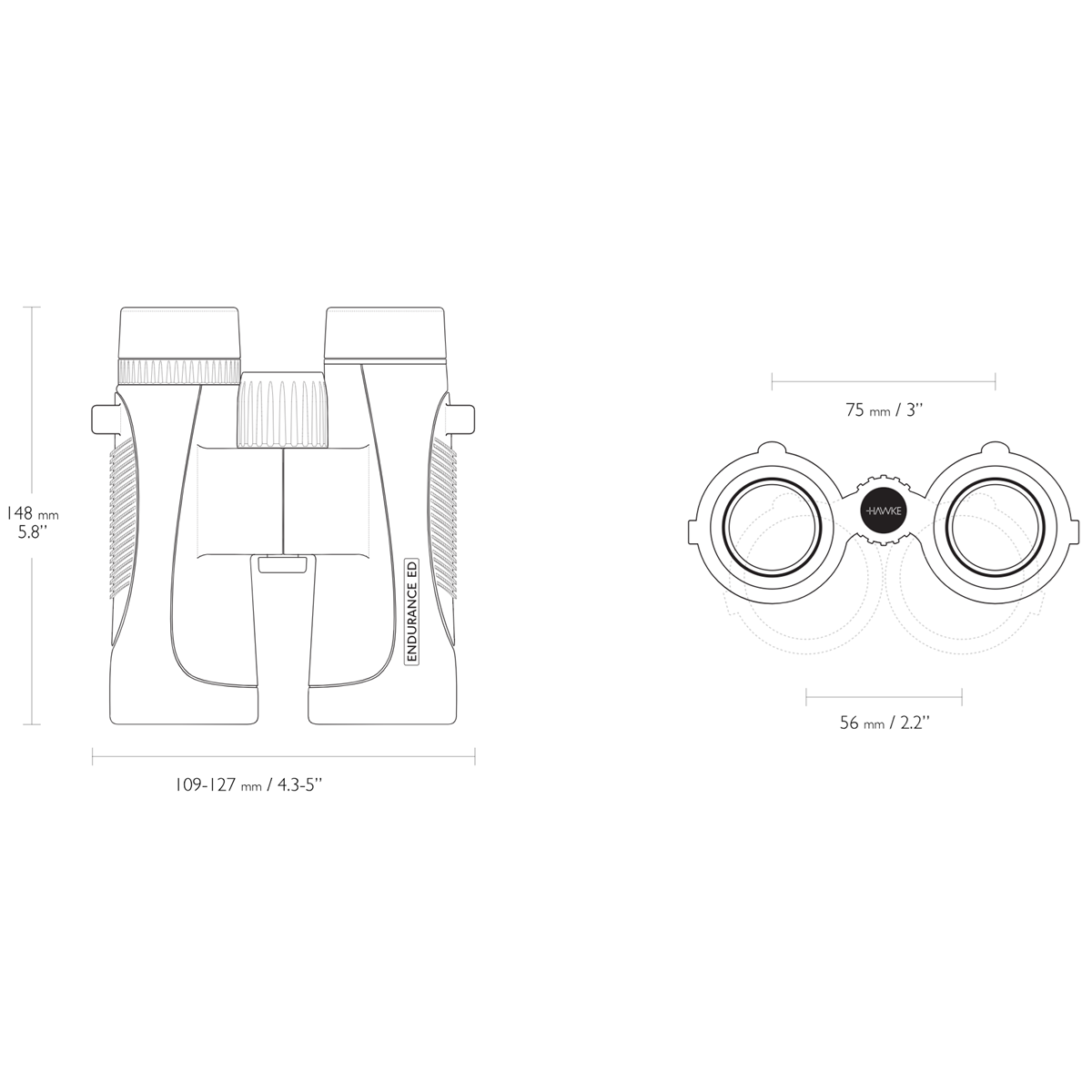  Hawke Endurance ED 8x42 Binoculars - Green