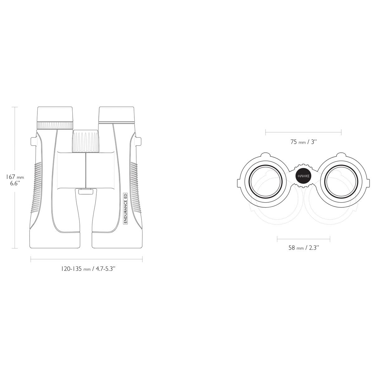  Hawke Endurance ED 10x50 Binocular - Green