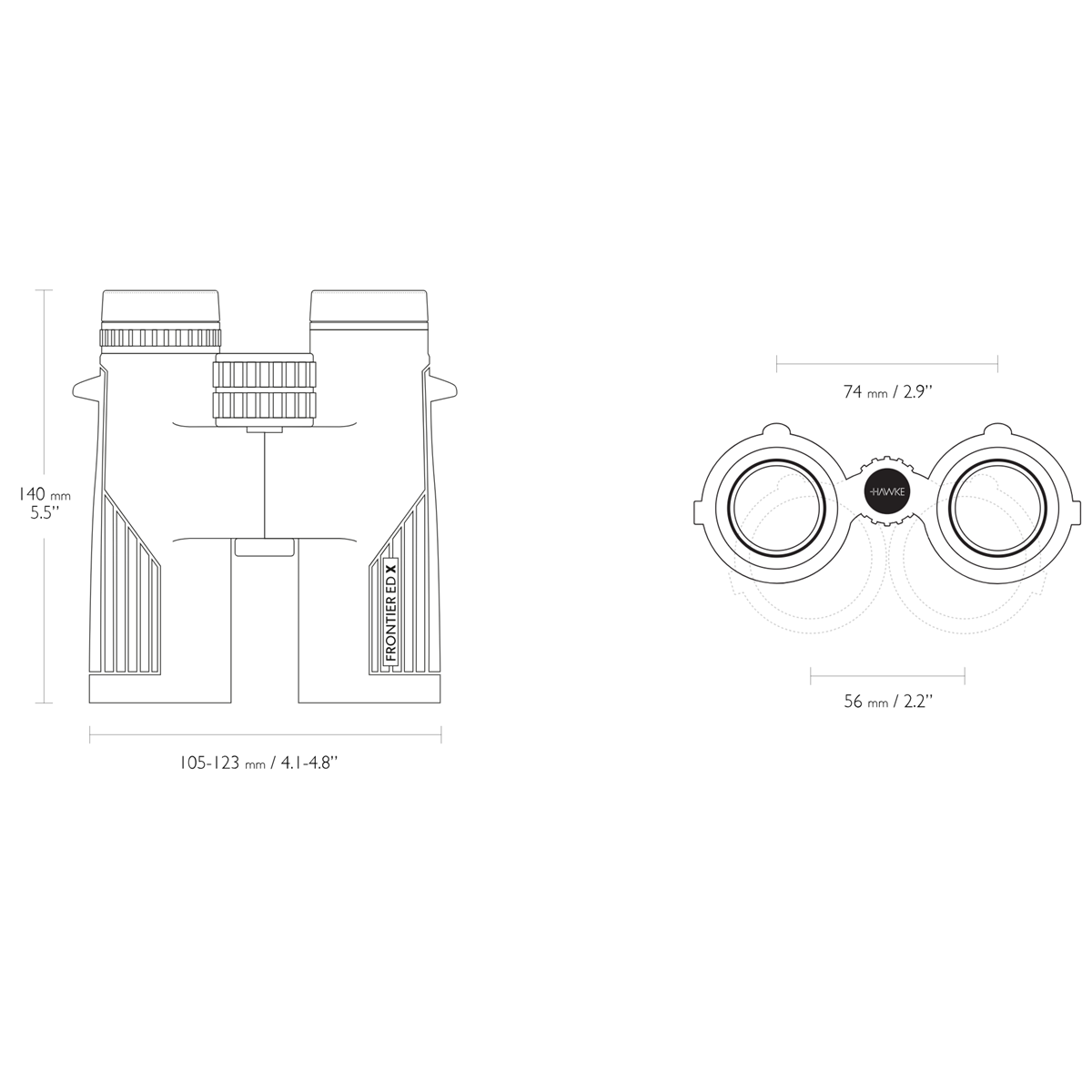 Hawke Frontier ED X 10x42 Binocular - Green