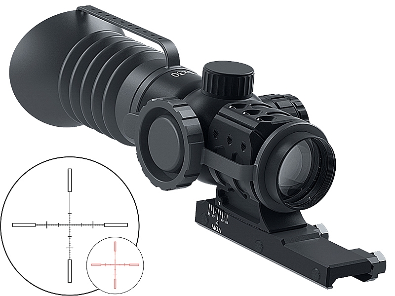 WIN A: Immersive Optics 5x30 Mildot w/MOA ADJ MOUNTS Prism Rifle Scope