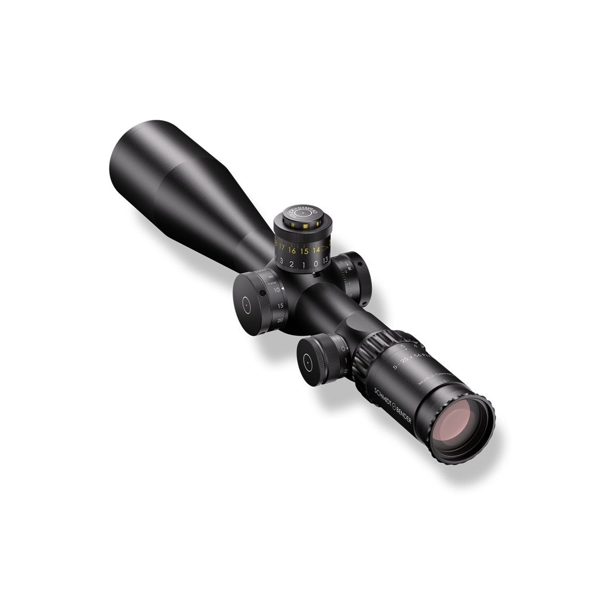 Schmidt & Bender PM II LP 5-25x56 FFP P5FL DT/ST 1cm ccw Rifle Scope
