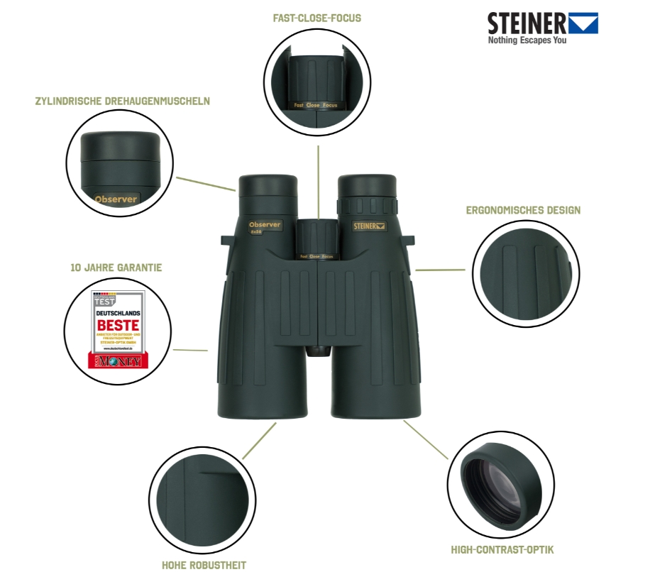 Steiner Observer 8x56 Full Size Binoculars