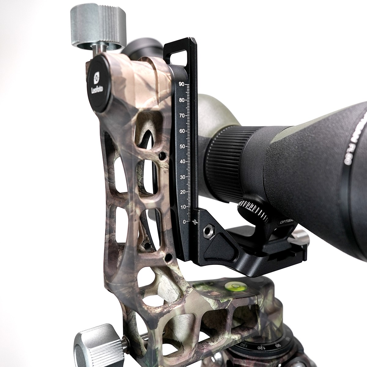 Optisan PL 15-60x80 ED Angled Spotting Scope and Leofoto Ranger LS-365C Lightweight Carbon Tripod