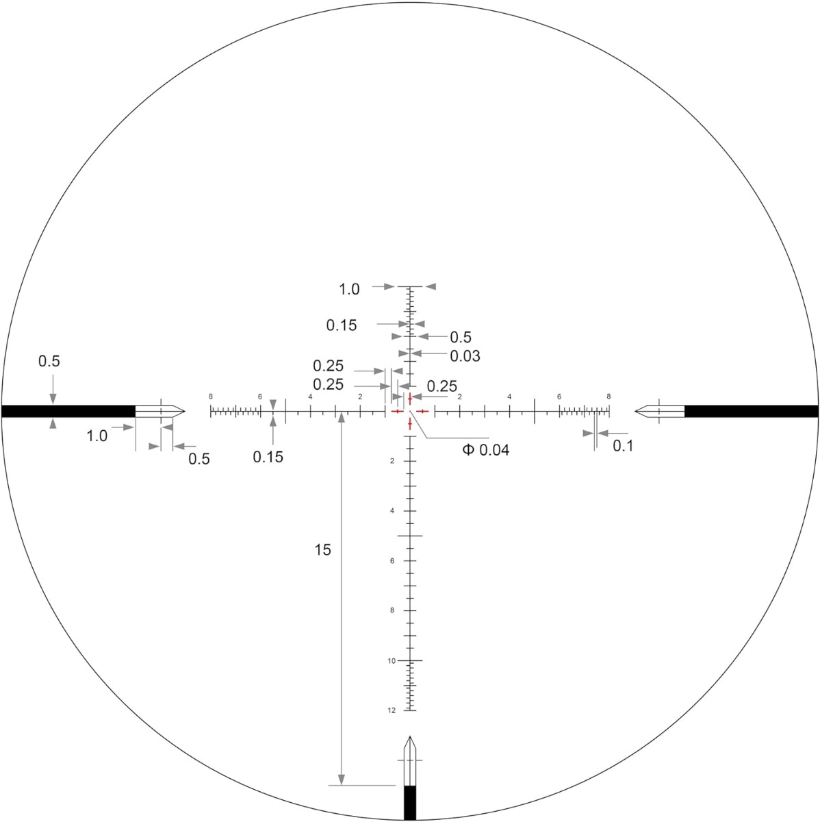Arken Optics EPL4 6-24x50 FFP VHR Illuminated Rifle Scope -MIL