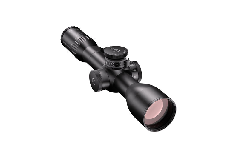 Schmidt & Bender EXOS 3-21x50 SFP Illuminated LRH-MOA ST II LT 1/4 MOA CCW Rifle Scope