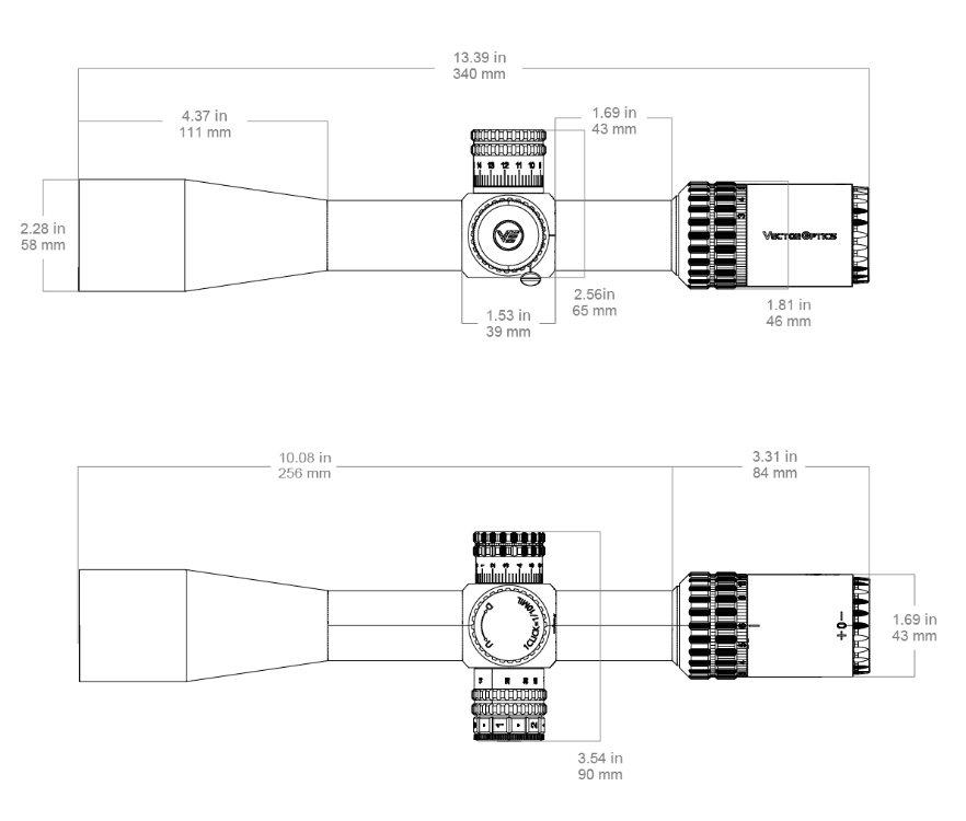 Vector Optics Orion MAX 4-18x44 FFP HD 1/10 MIL VOR-4 30mm Rifle Scope