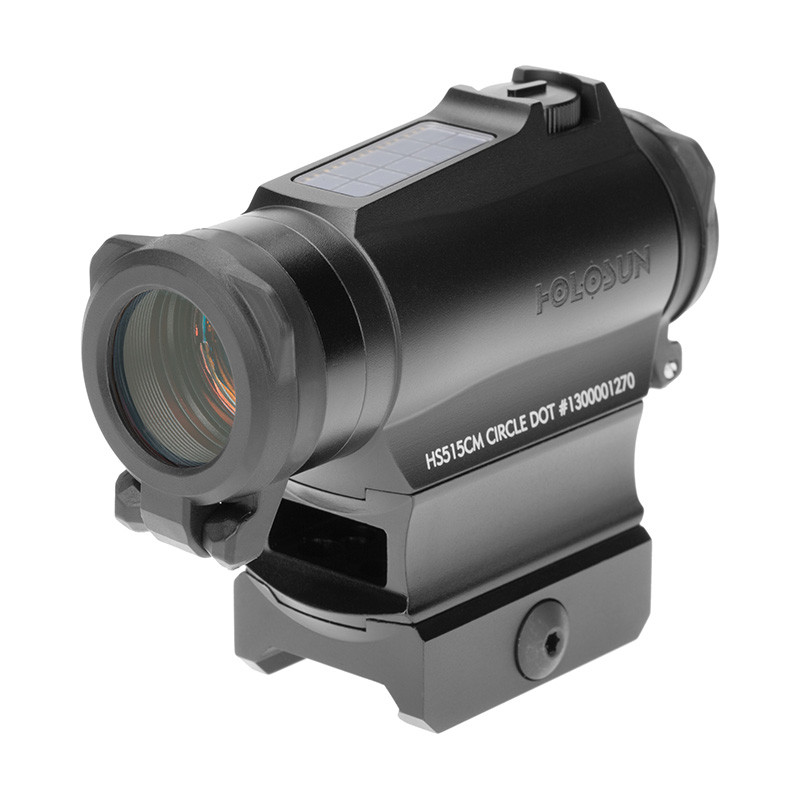 Holosun HS515CM 2 MOA & 65 MOA Circle Red Dot Sight with Solar Panel and QD Mount