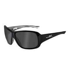 Wiley X WX Abby Sunglasses With Polarised Smoke Grey Lenses/ Black Marble Frame