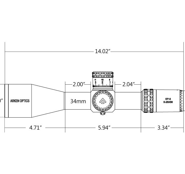 WIN A: Arken Optics EP5 5-25X56 FFP VPR MIL Illuminated Rifle Scope