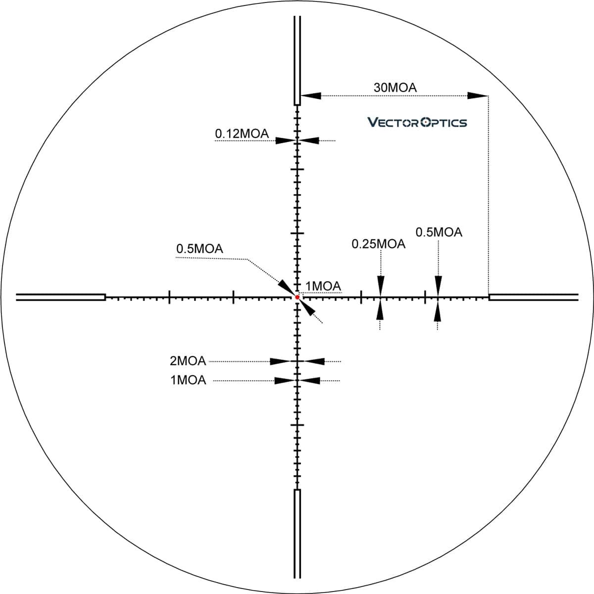Vector Optics Aston 3-18x44 SFP Illuminated VHL-2 1/4 MOA Rifle Scope