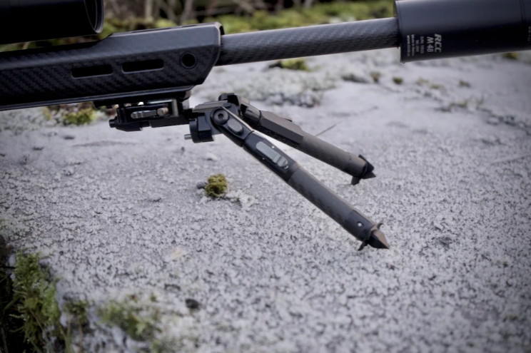 Tier One ATAC Long Aluminium Bipod - Pan/Tilt Picatinny