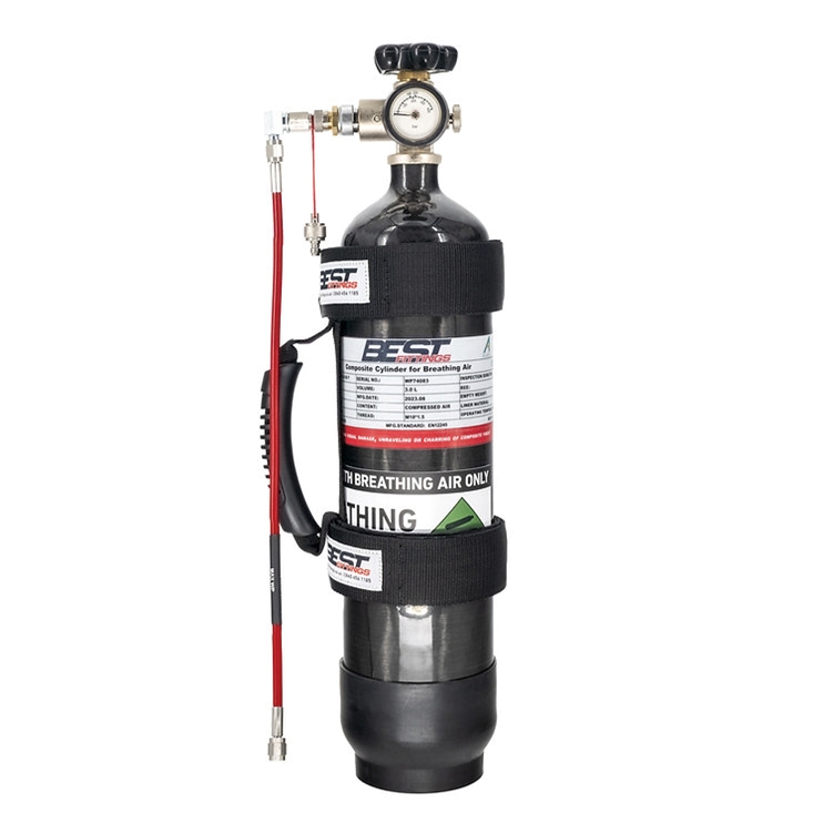 Best Fittings 3.0 Ltr 300BAR Carbon Composite "BLING" Cylinder with Bisley Charging Valve and 450mm Ultima hose