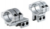 BKL-278 1 inch 2 Piece Double Strap 0.6' Offset Medium Dovetail Scope Rings - Silver