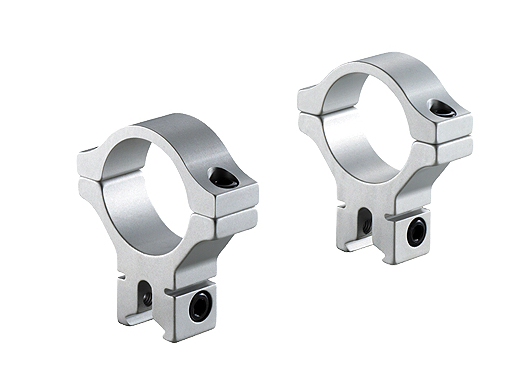 BKL-300 Silver 2 Piece Single Strap Medium Scope Rings