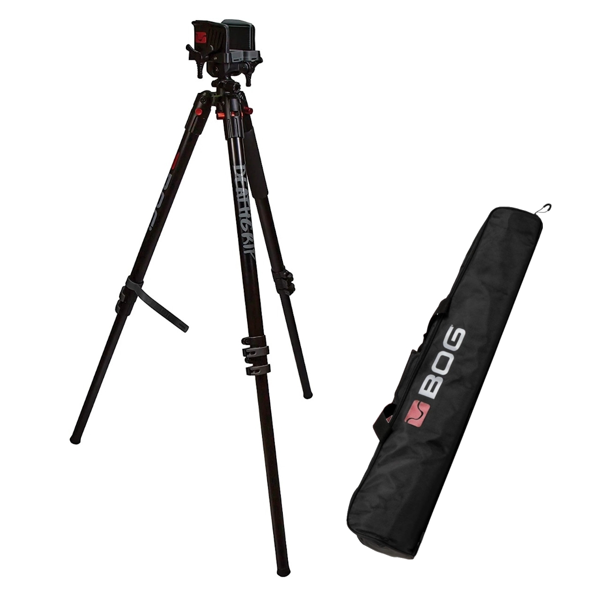 BOG Death Grip Clamping Aluminium Tripod Shooting Stick with Carry Bag
