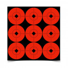 Birchwood Self Adhesive Orange 2" Target Spots - 90 Targets (10 Sheets of 9 Targets)