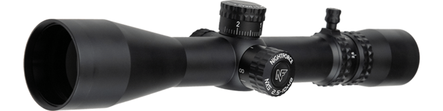 Nightforce NXS Compact 2.5-10x42 Riflescope, Zero Stop = .1 Mil-Radian - Mil-R DIGILUM