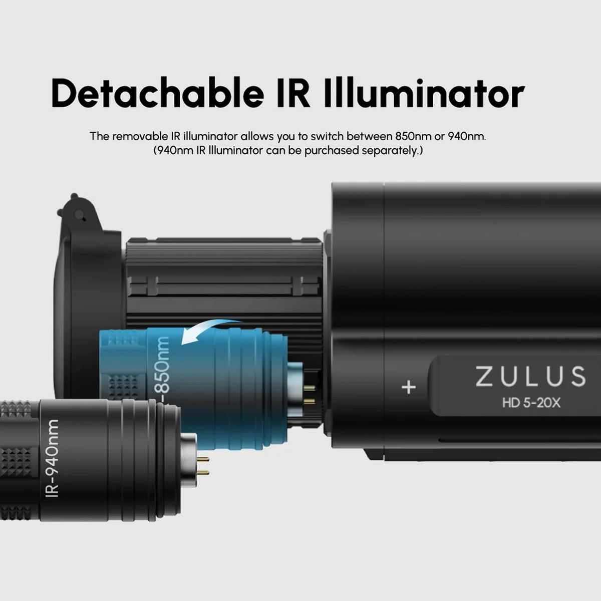 DNT Optics ZULUS HD 5-20X Digital Night Vision Scope With LRF And Ballistic Calculator (PM20L 20MOA Picatinny Rail Included)