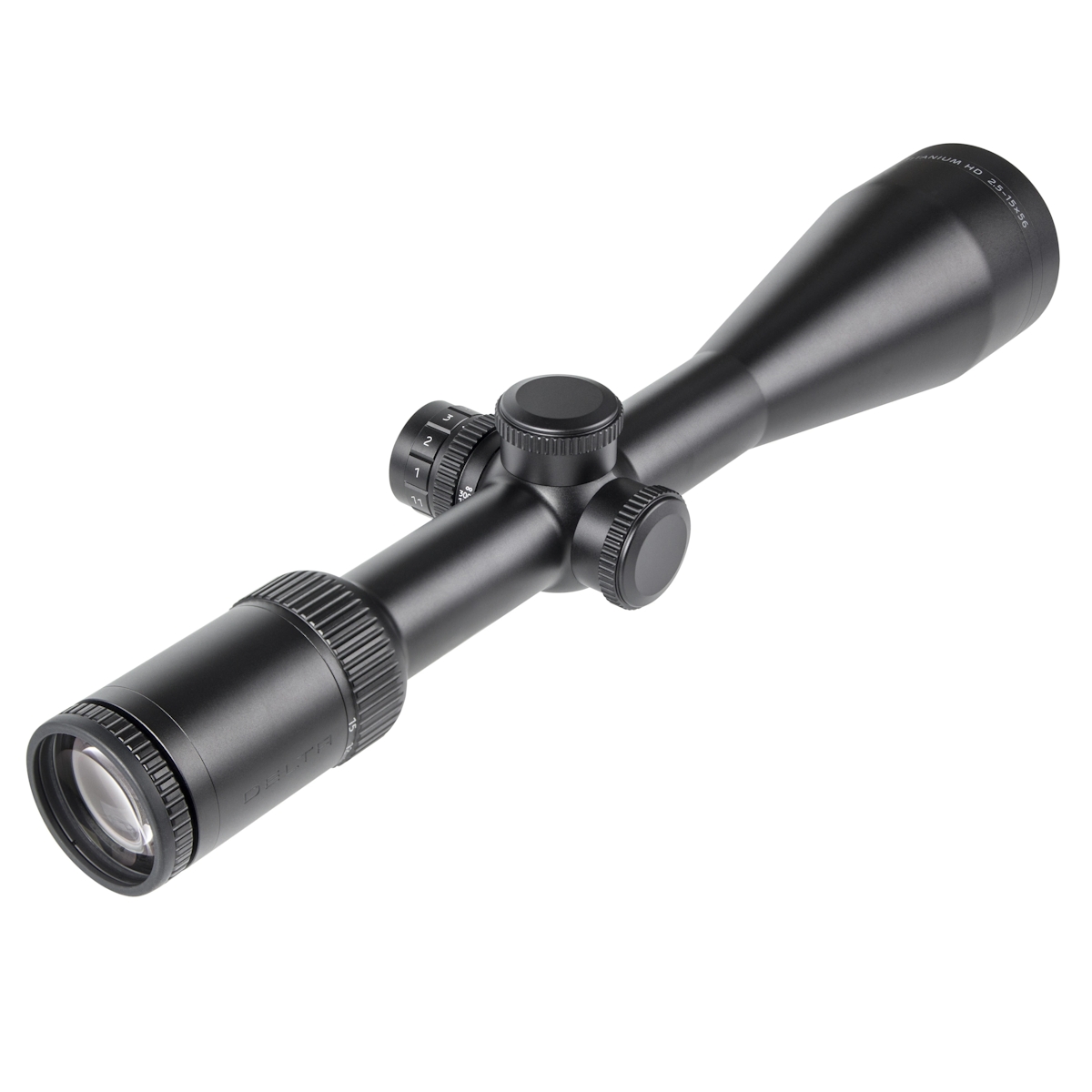 Delta Optical Titanium 2.5-15x56 HD SFP Illuminated 2D Rifle Scope 