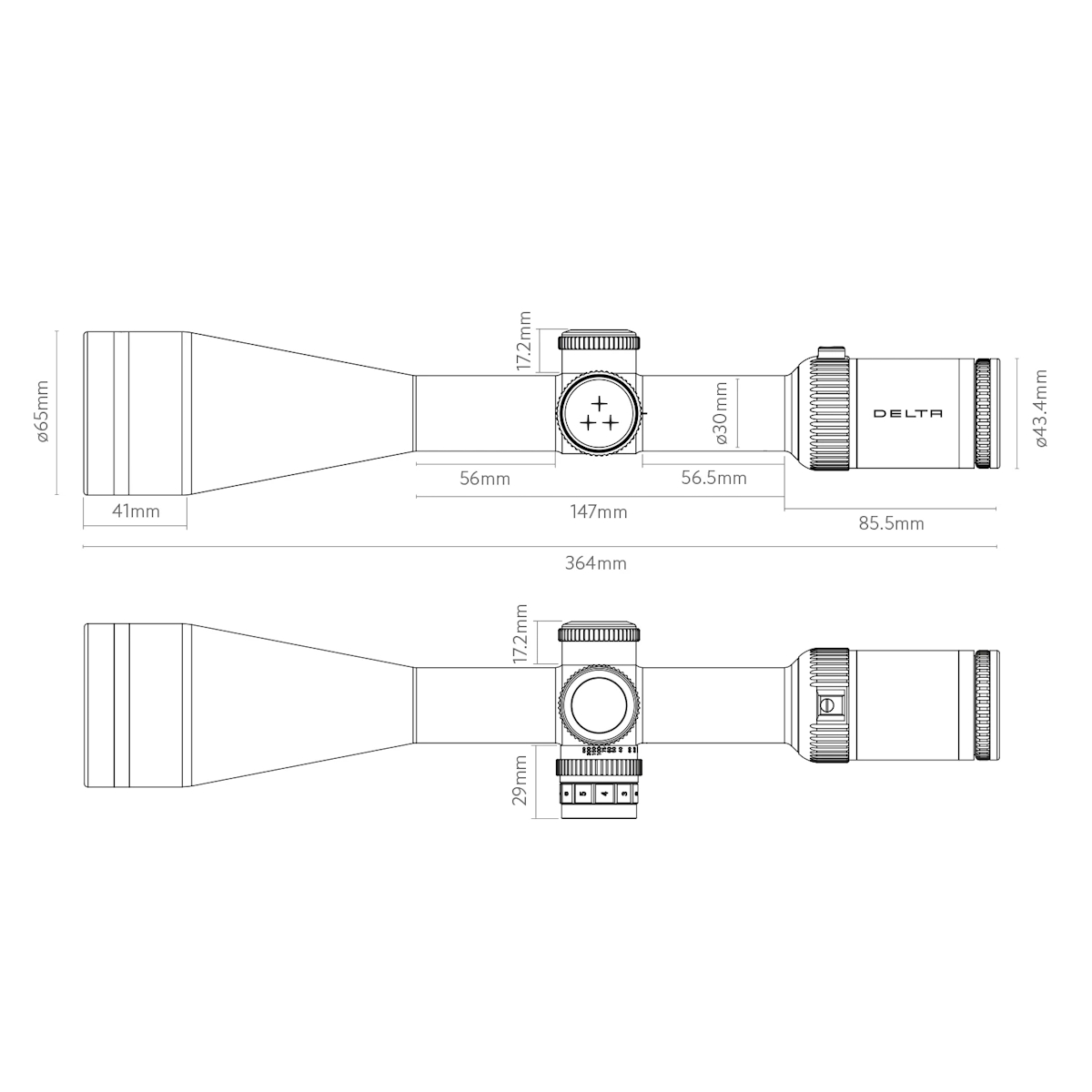 WIN A: Delta Optical Titanium 2.5-15x56 HD SFP Illuminated 2D Rifle Scope 