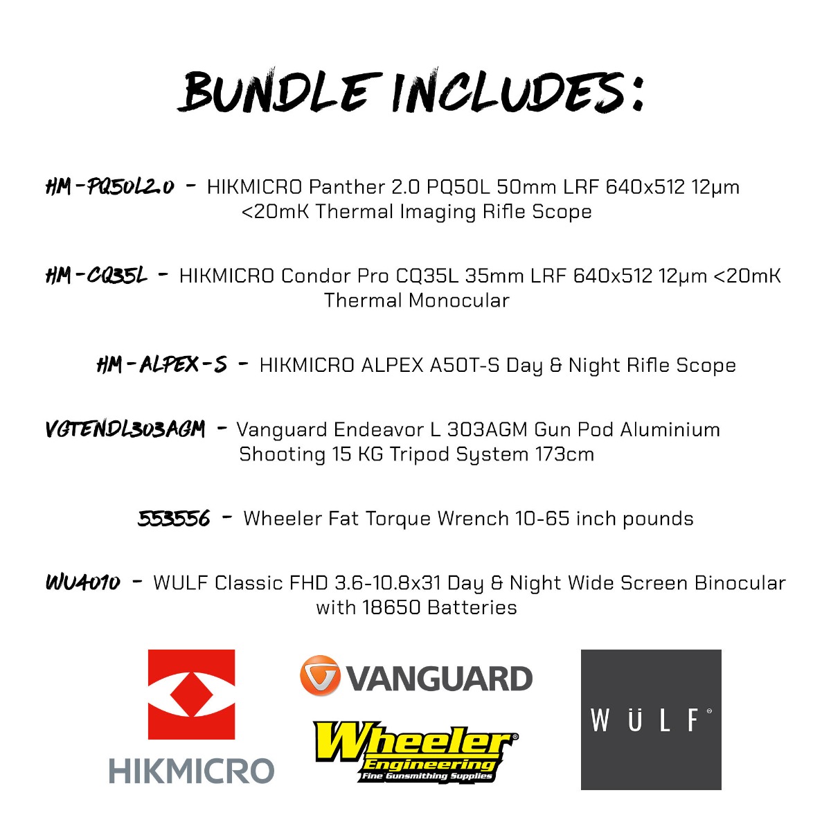WIN A BUNDLE: HIKMICRO Panther 2.0 PQ50L + Condor Pro CQ35L + ALPEX A50T-S + Vanguard Endeavor L Tripod  + WULF Day & Night Binocular  + Wheeler Torque Wrench